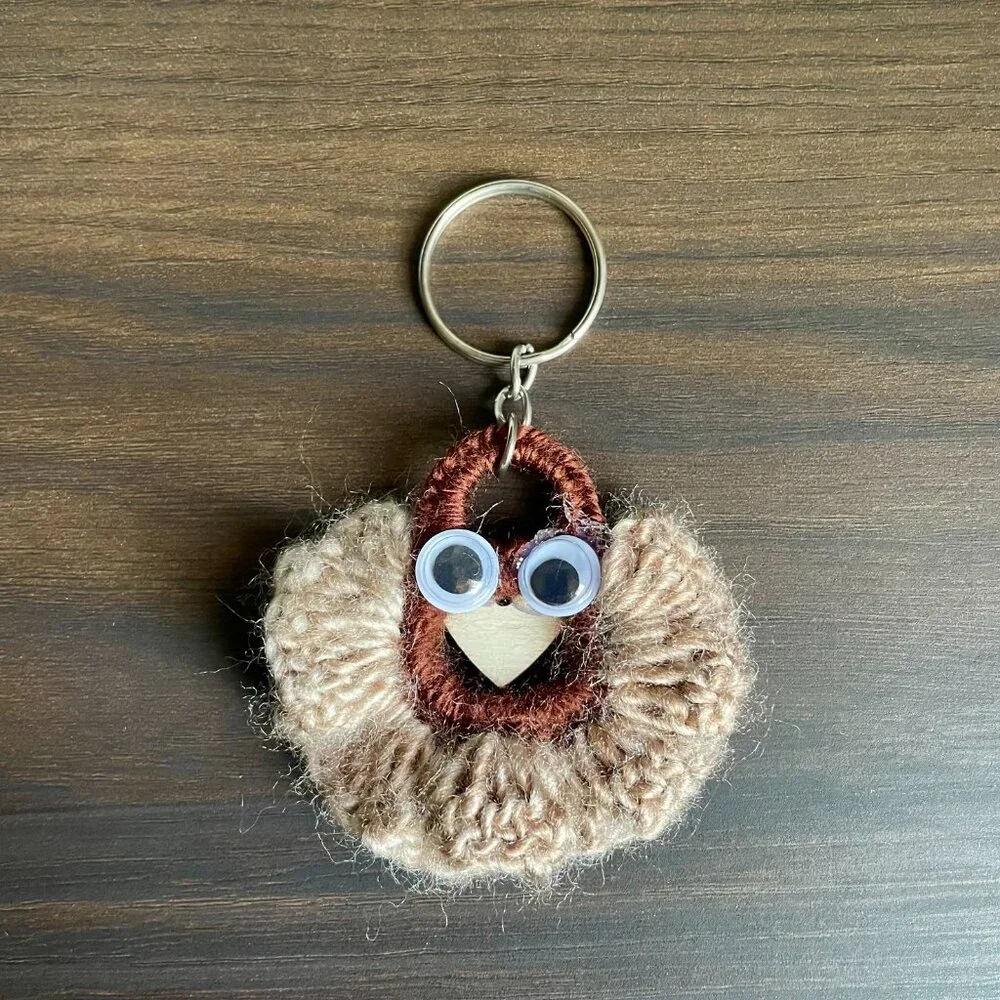 Bundle of 3 Handmade Keychains, Crochet Keychain, Crochet Backpack Charms